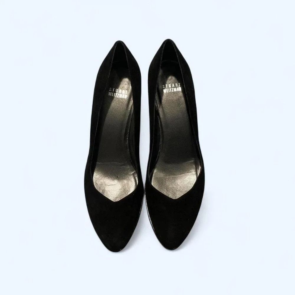 Black Suede Tortoise Shell Pumps size‎ 9 by Stuart Weitzman